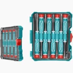 Set destornilladores de precisión 8 piezas Total THT 250826