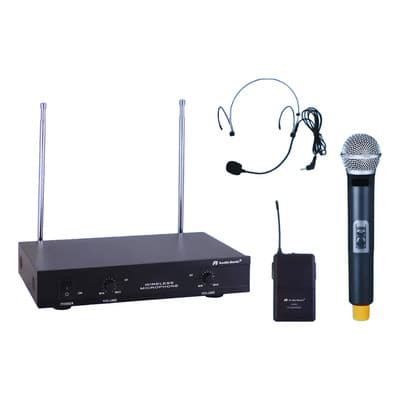 Micrófono Inalambrico de Mano y Vincha Audiosonic LX 717